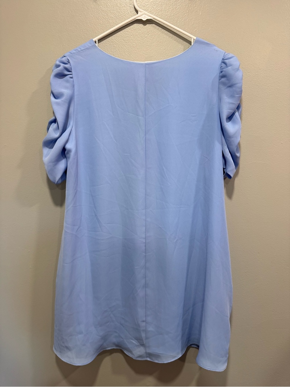 NWT Adrienne Light Blue Short Sleeve Dress Size Medium - Picture 4 of 9